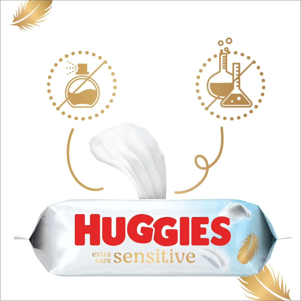 Huggies Extra Care Sensitive vlhčené ubrousky 56 ks