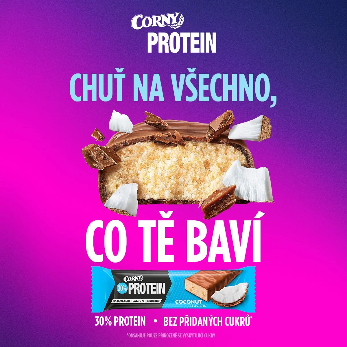 Corny Protein 30% kokos 50 g