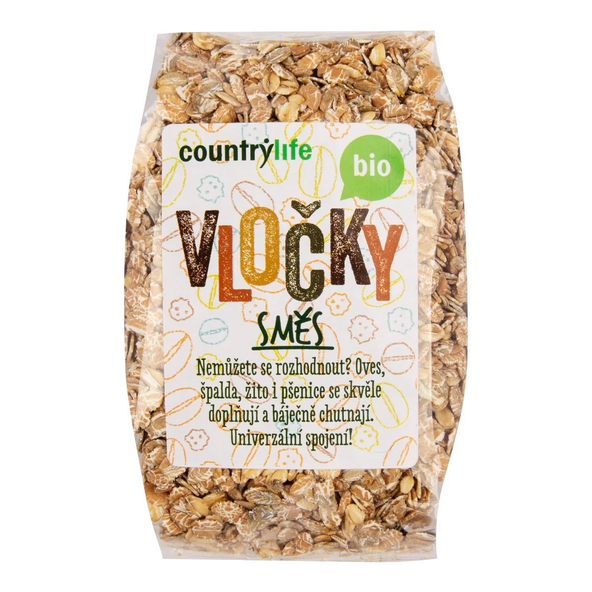 Country Life Směs vloček BIO 300 g