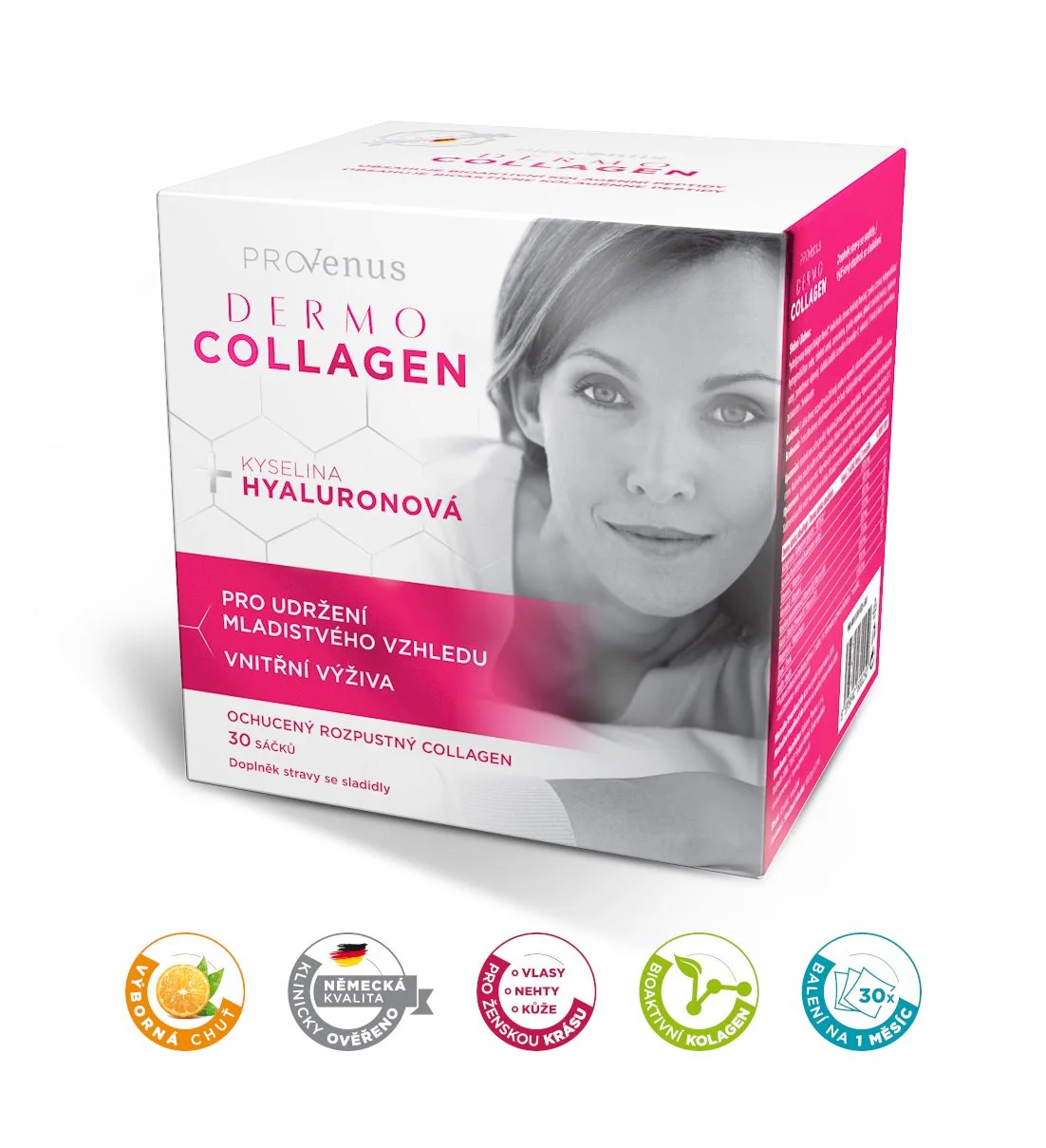 DermoCollagen ProVenus s pomerančovou příchutí kolagenový nápoj 30 sáčků