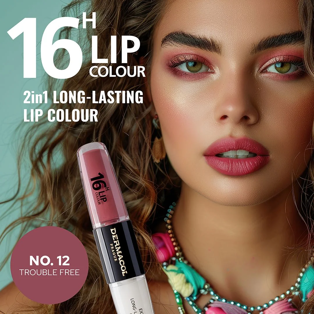 Dermacol 16h Lip Colour Dlouhotrvající barva na rty č. 12 2x4 ml