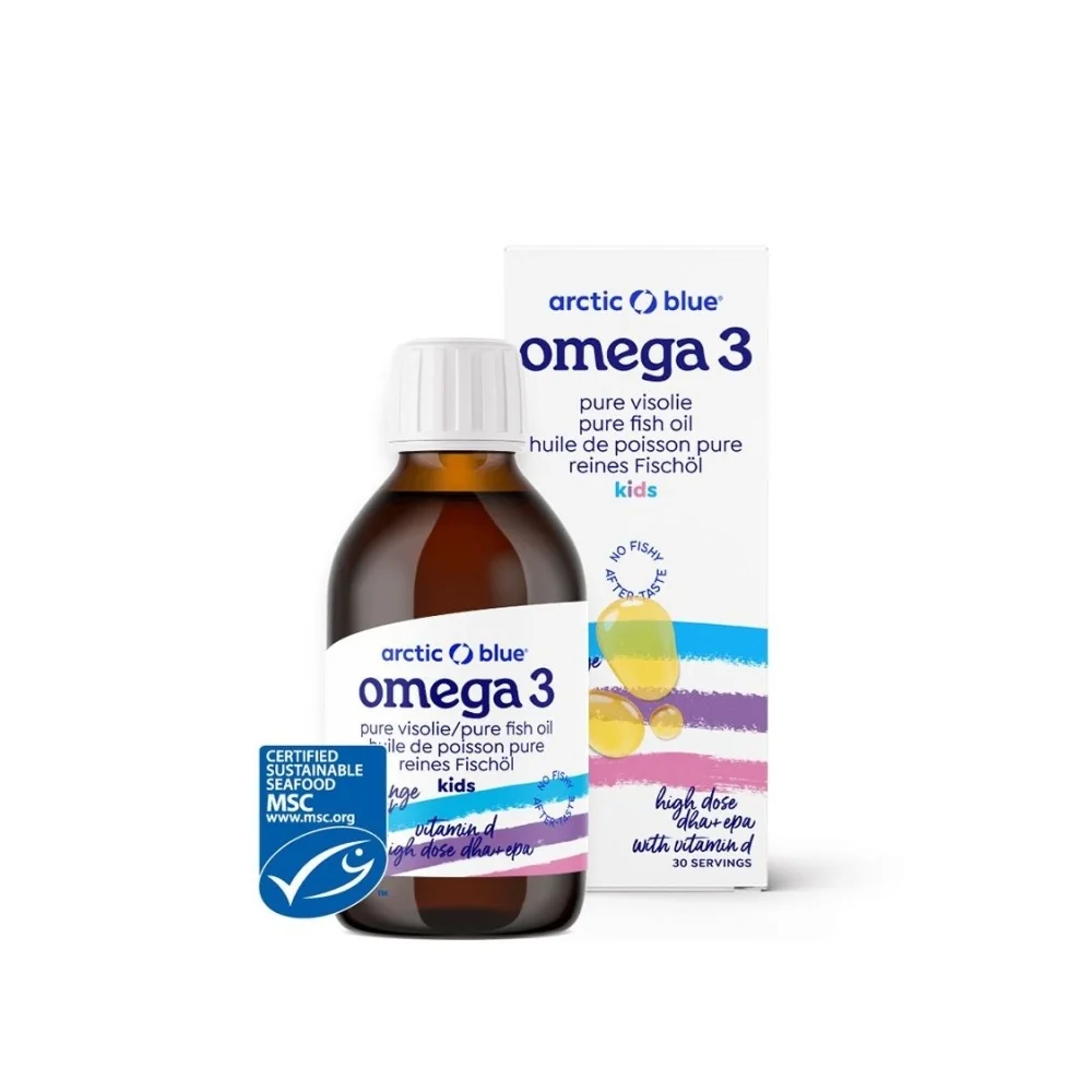 Arctic Blue Kids Omega 3 450 mg DHA + 380 mg EPA + vitamin D 150 ml