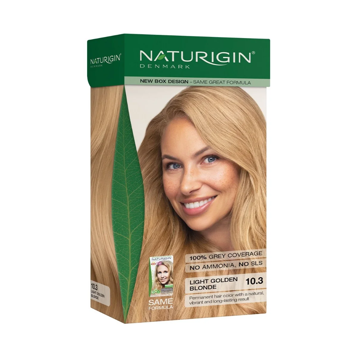 NATURIGIN Organic Based 100% Permanent Hair Colours Light Golden Blonde 10.3 barva na vlasy 115 ml