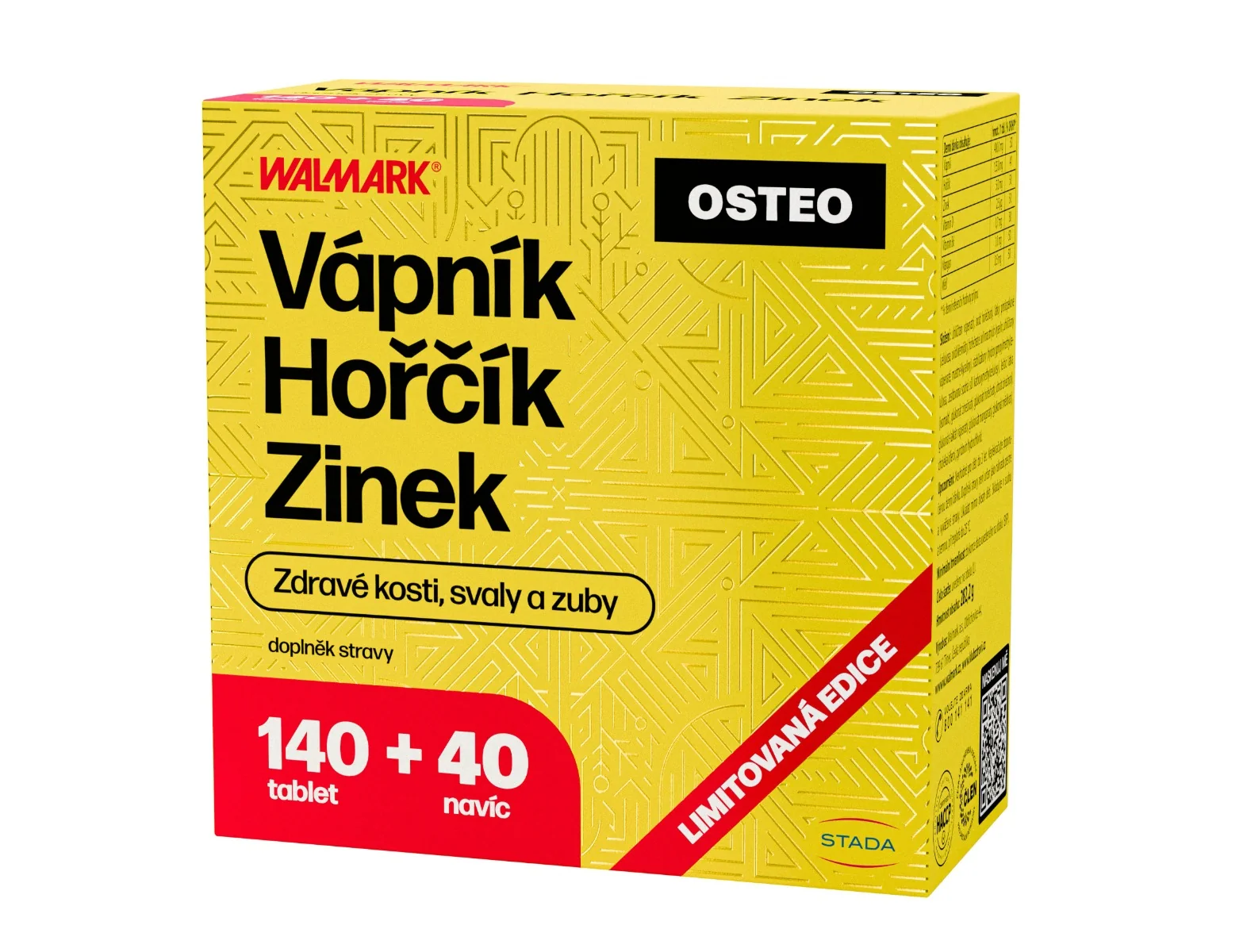 Walmark Vápník Hořčík Zinek OSTEO 140+40 tablet