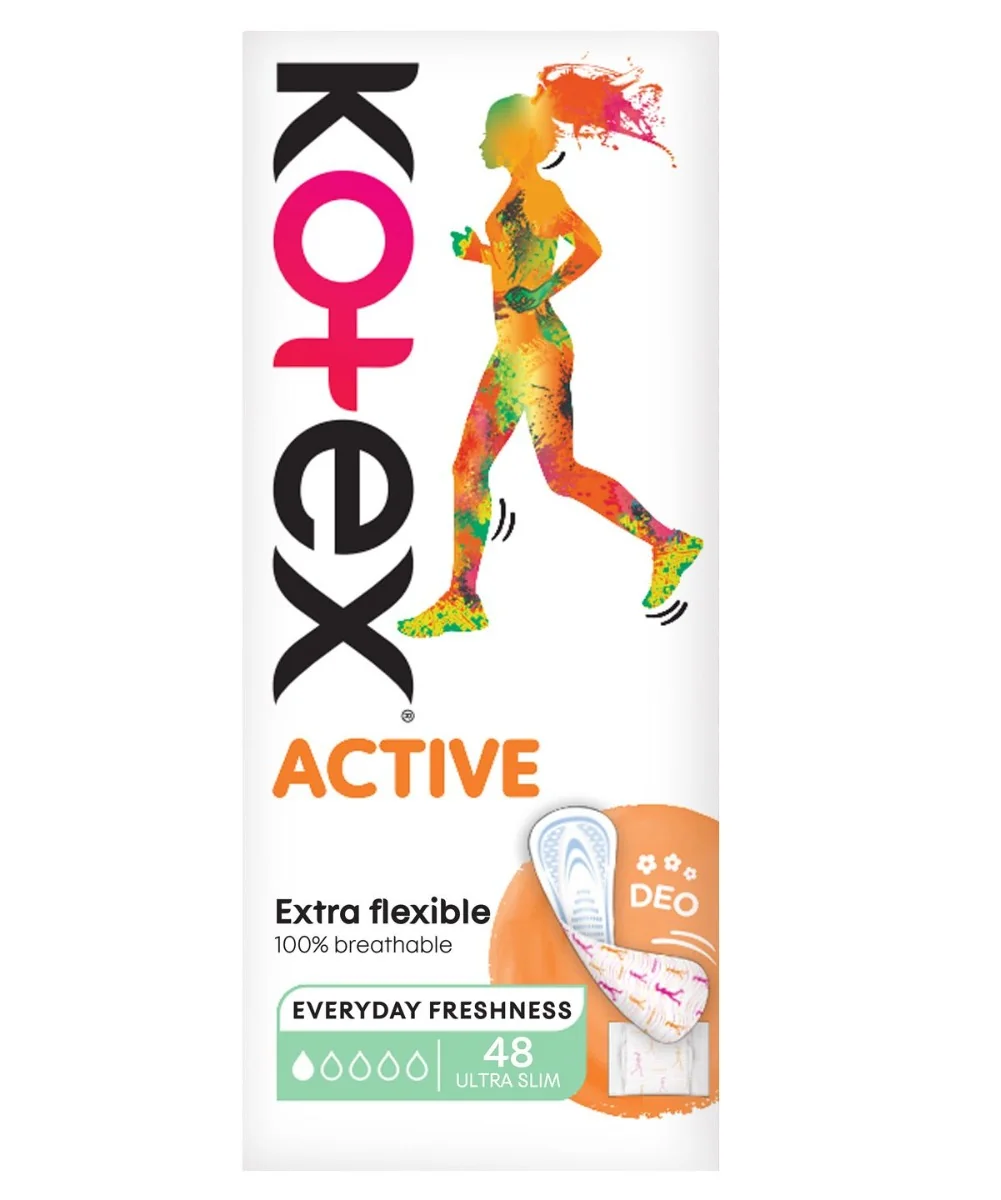 Kotex Liners Active Deo Ultra Slim slipové vložky 48 ks