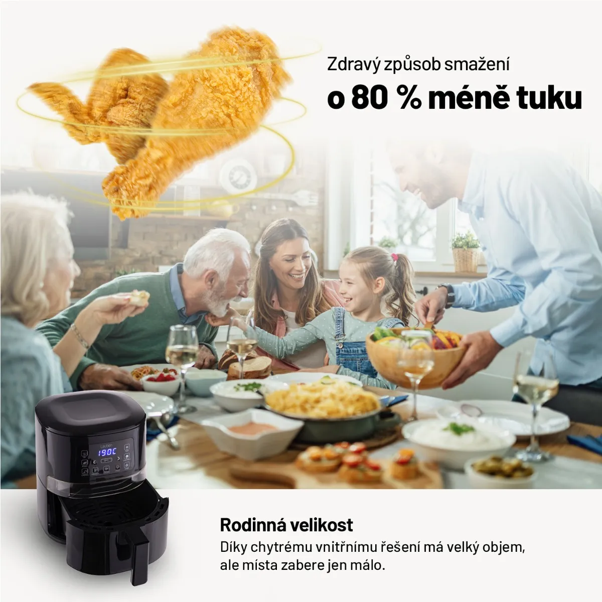 Lauben Hot Air Fryer 4000BC horkovzdušná fritéza