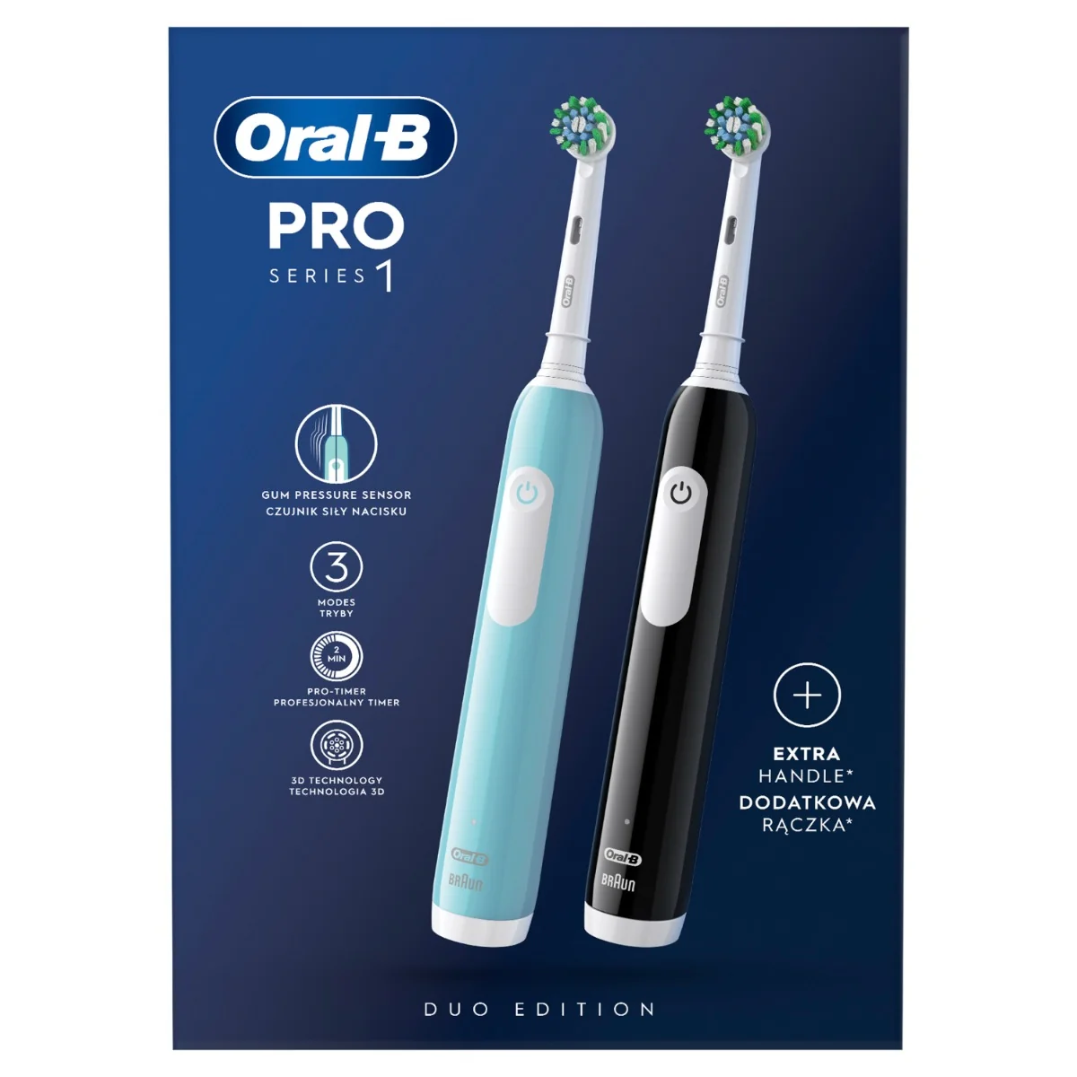 Oral-B Pro Series 1 Duo elektrický zubní kartáček 2 ks Blue/Black