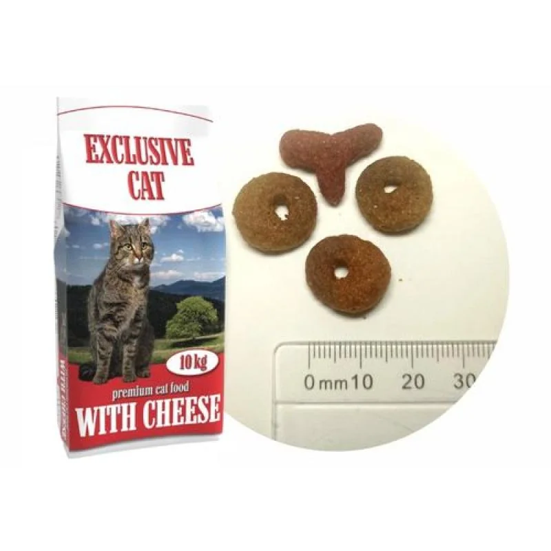 Delikan EXCLUSIVE CAT Cheese 10kg Krmivo pro vnější a vnitřní kočky s příchutí 