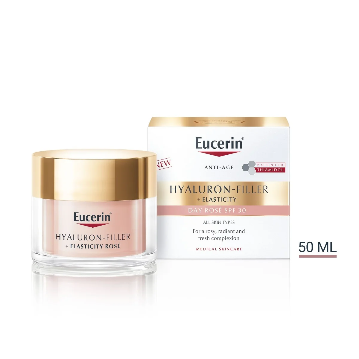 Eucerin Hyaluron-Filler + Elasticity Rosé SPF30 denní krém 50 ml