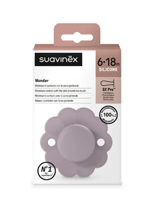 Suavinex Wonder Fyziologický dudlík 6-18m 1 ks mist lavender