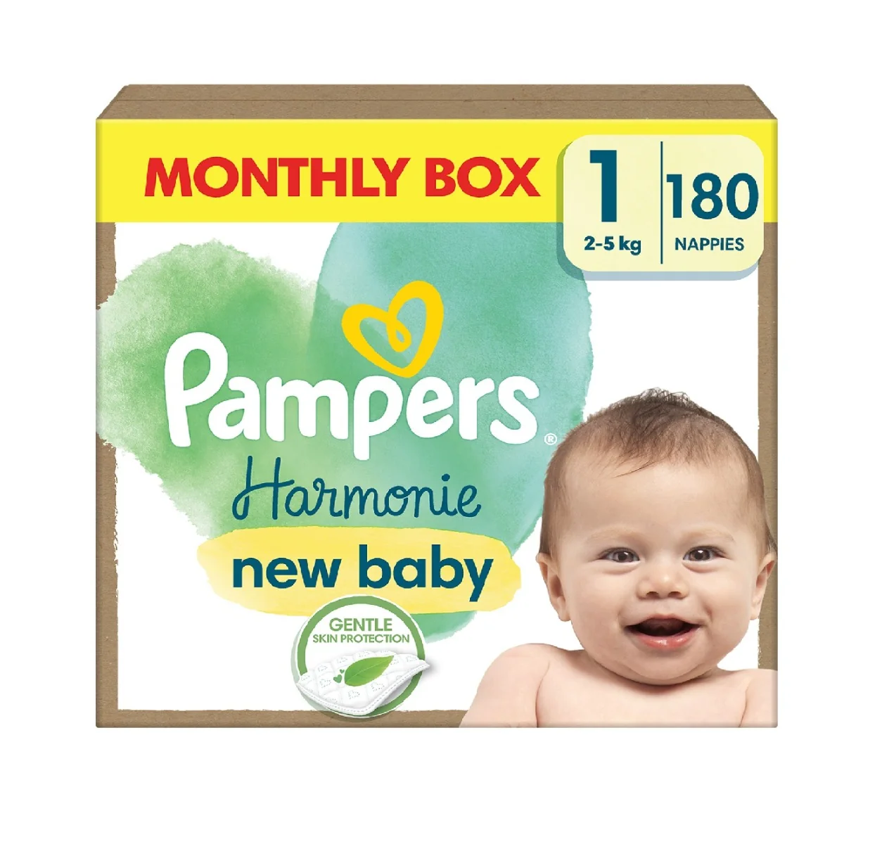 Pampers Harmonie New Baby vel. 1 2–5 kg 180 ks