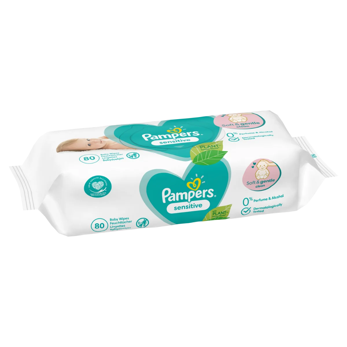 Pampers Sensitive vlhčené ubrousky 15x80 ks