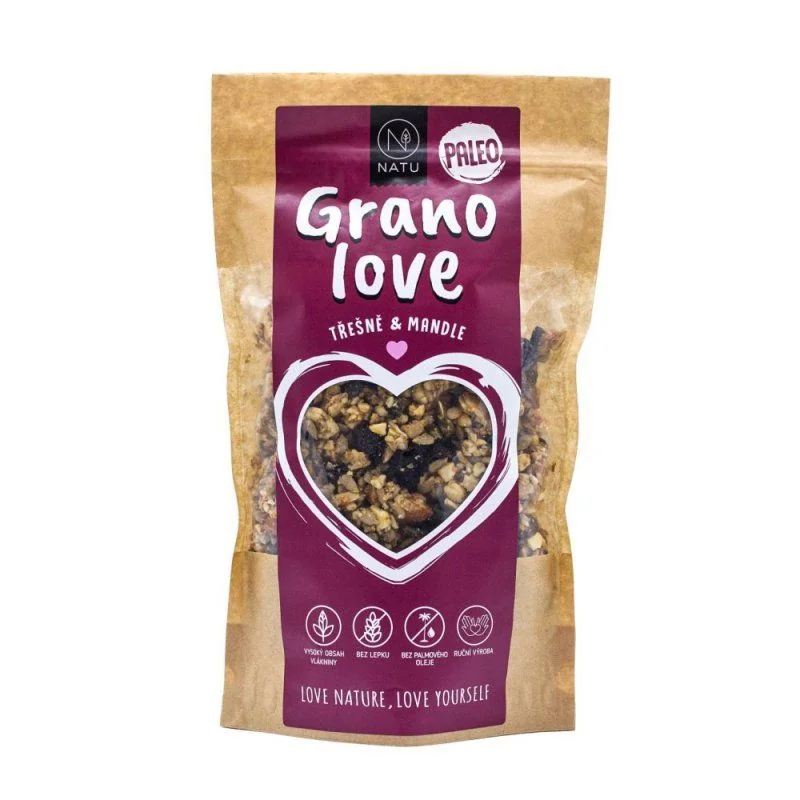 NATU Paleo Granola Třešně a mandle 370 g