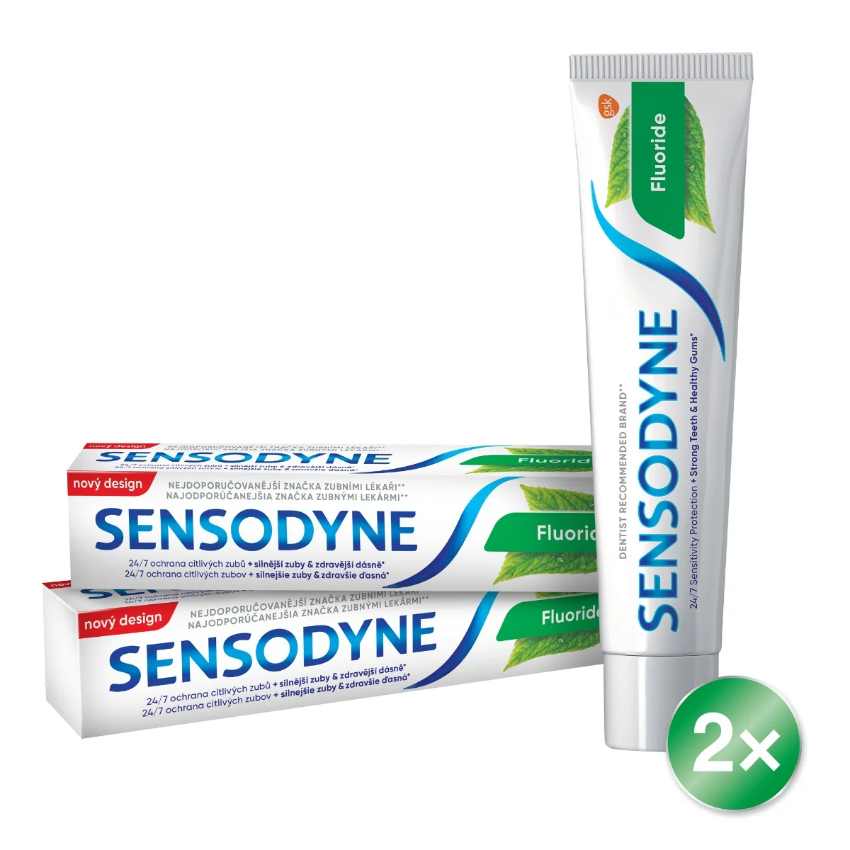 Sensodyne Fluoride zubní pasta 2x75 ml