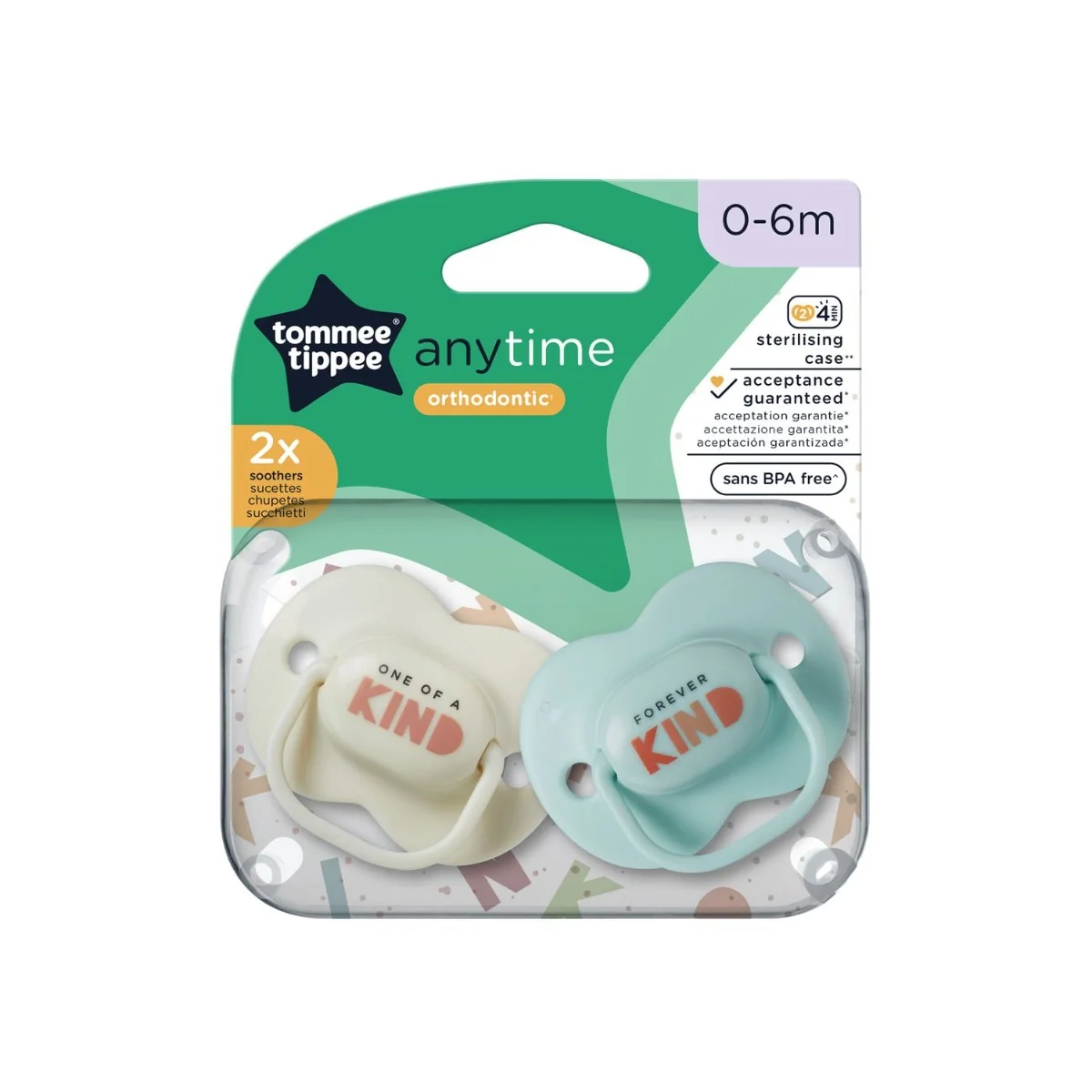 Tommee Tippee Dudlík CTN silikon AnyTime 0-6m 2 ks