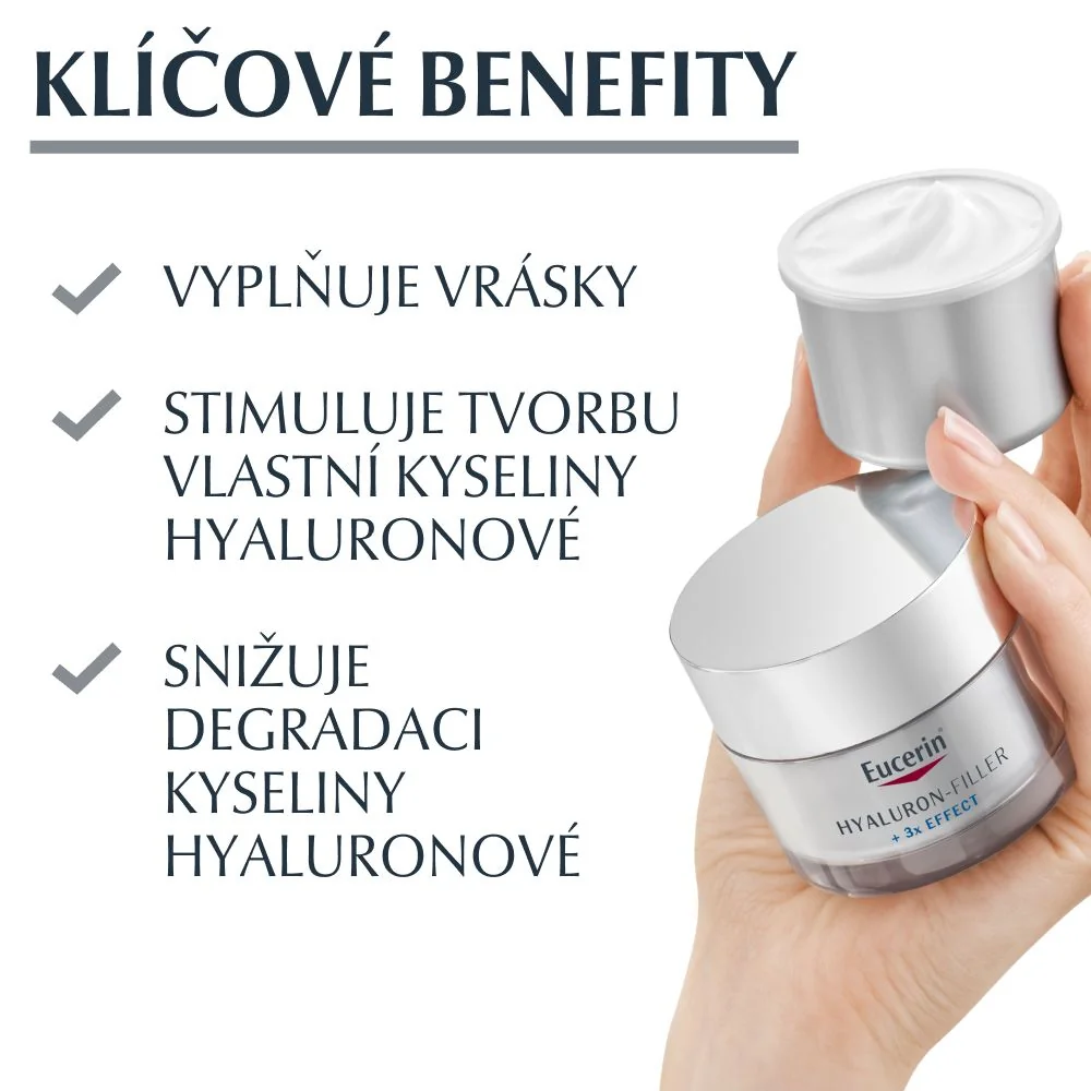 Eucerin Hyaluron-Filler + 3x Effect denní krém pro suchou pleť náhradní náplň 50 ml