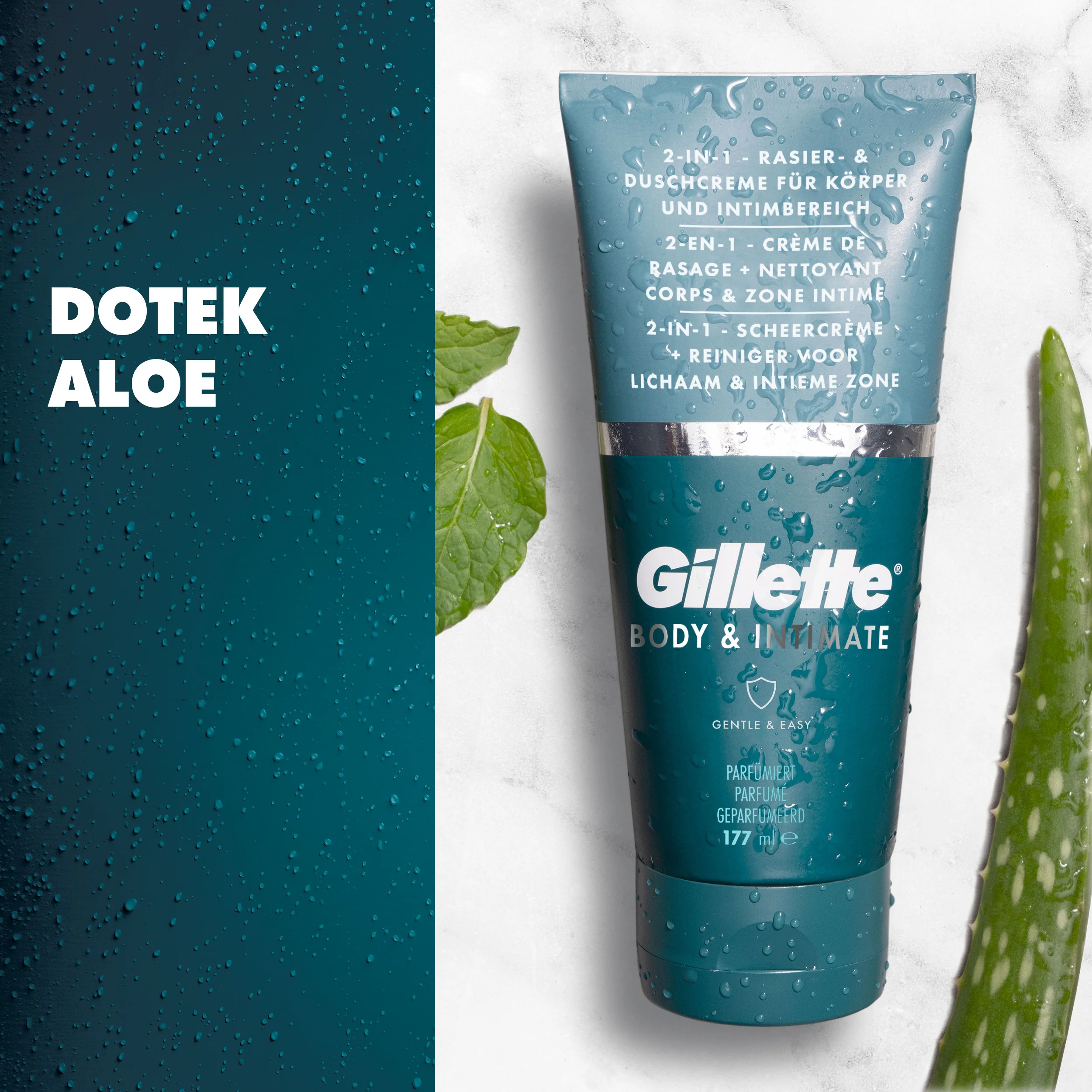 Gillette Body & Intimate přípravek na holení třísel a mycí emulze 2v1 150 ml