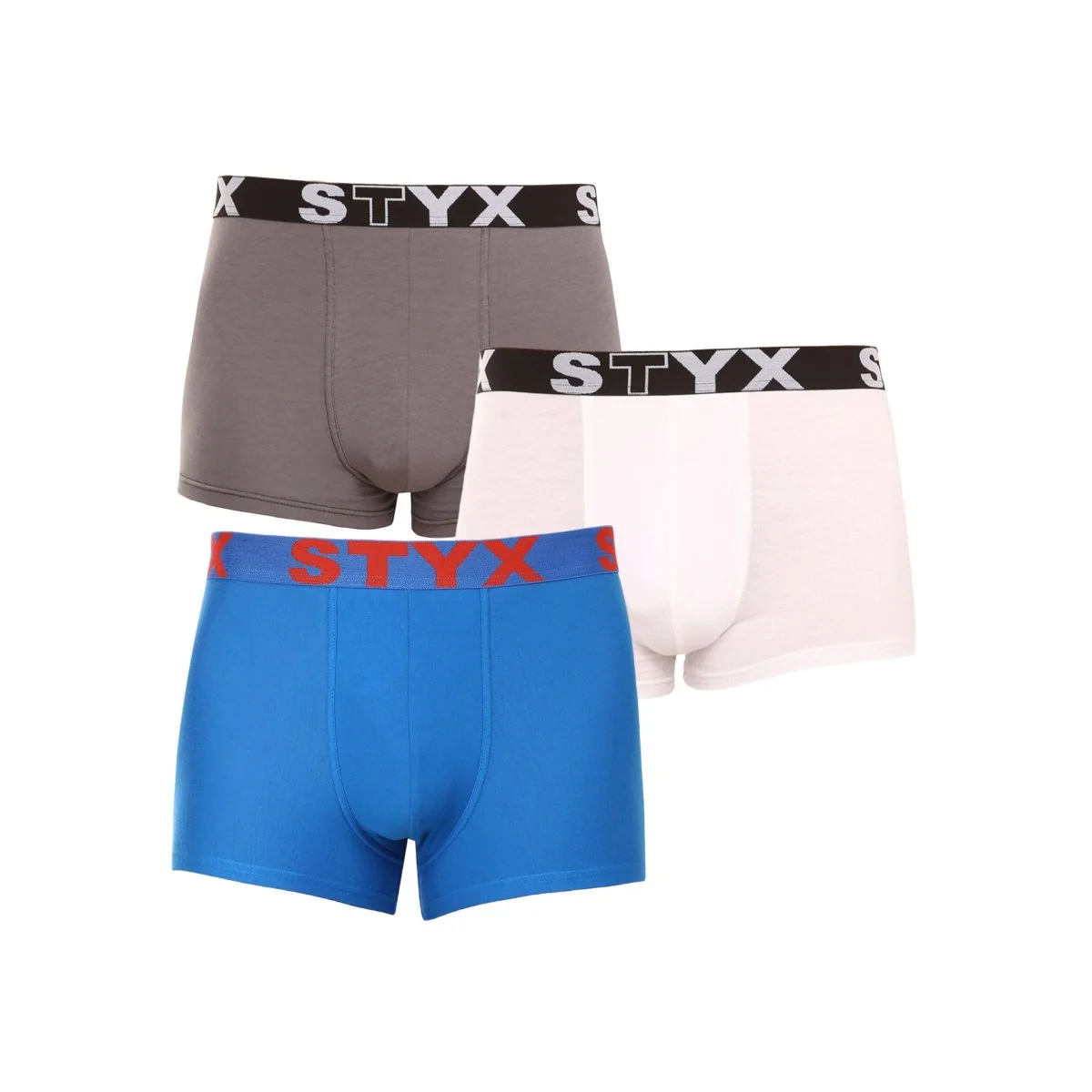 Styx 3PACK pánské boxerky sportovní guma vícebarevné (3G10137) L 