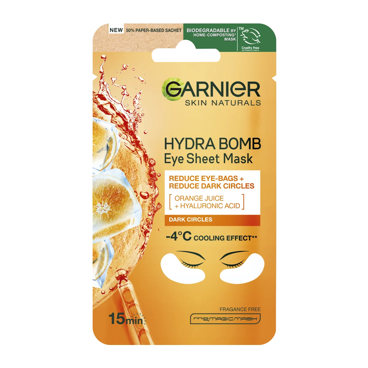 Garnier Skin Naturals povzbuzující oční maska 6 g