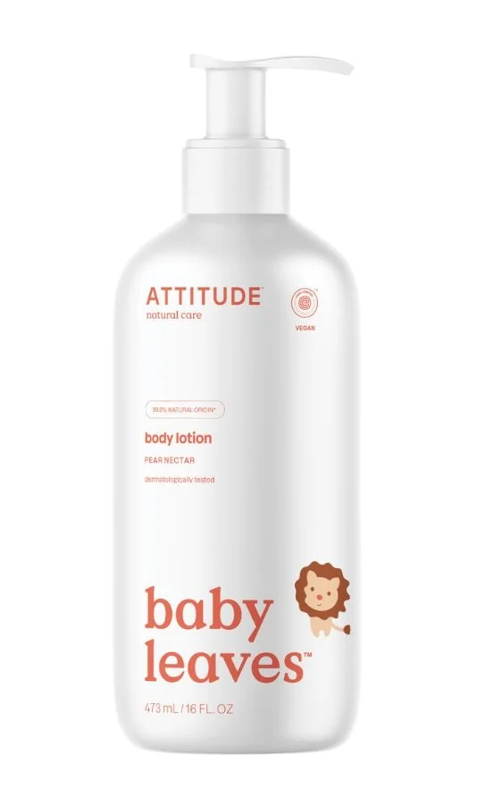 ATTITUDE Baby Leaves Dětské tělové mléko s vůní hruškové šťávy 473 ml