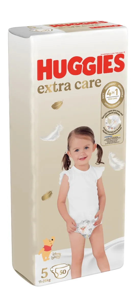 Huggies Extra Care 5 11–25 kg dětské pleny 50 ks