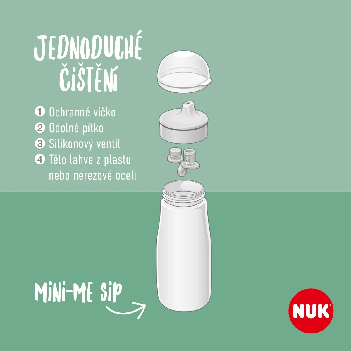 NUK Mini-Me Láhev Sip 9m+ 300 ml 1 ks