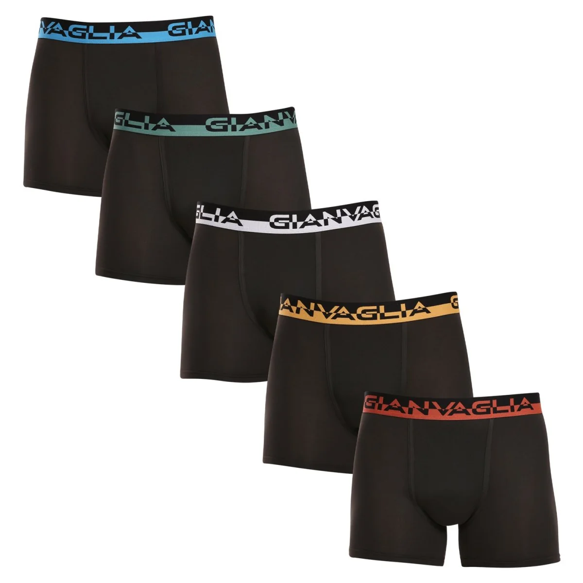 Gianvaglia 5PACK pánské boxerky černé (GVG-5008) M 