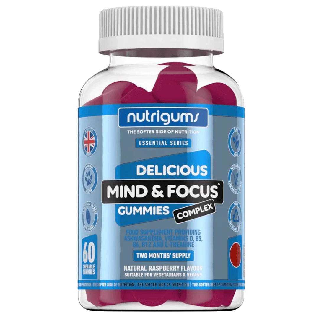 Nutrigums Mind & Focus Complex 60 želé - malina