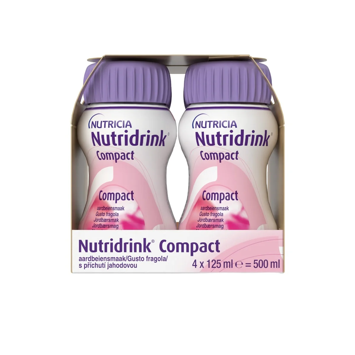 Nutridrink Compact s příchutí jahodovou 4x125 ml