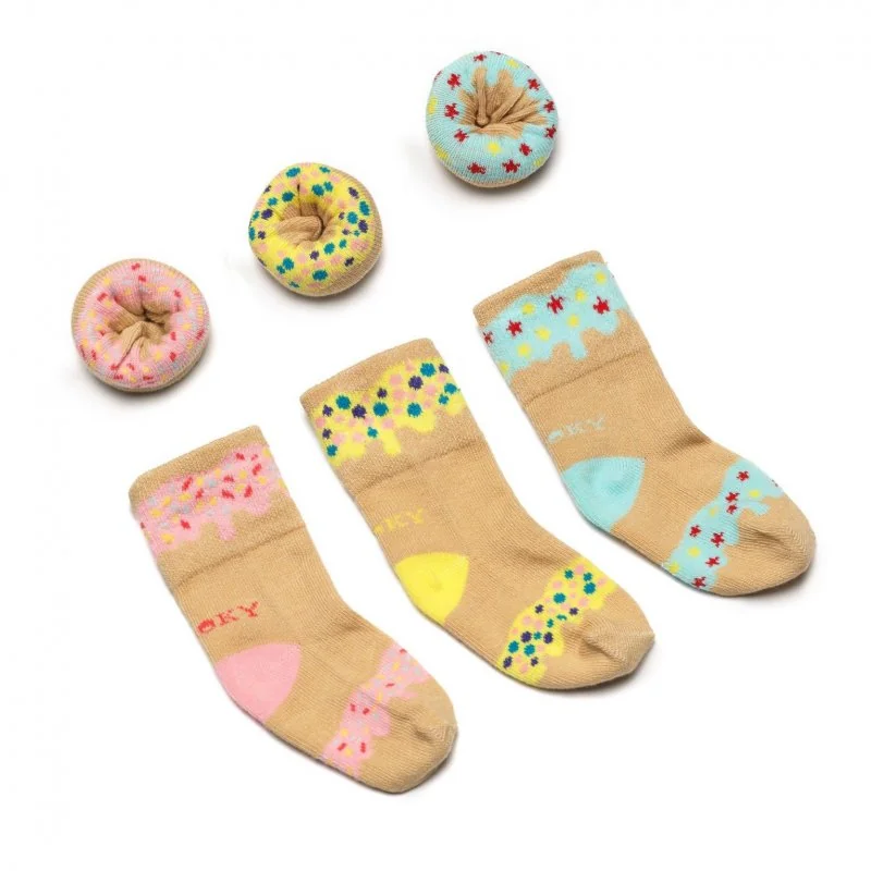 Dooky Gift DONUTS ponožky Tutti Frutti 3 páry 