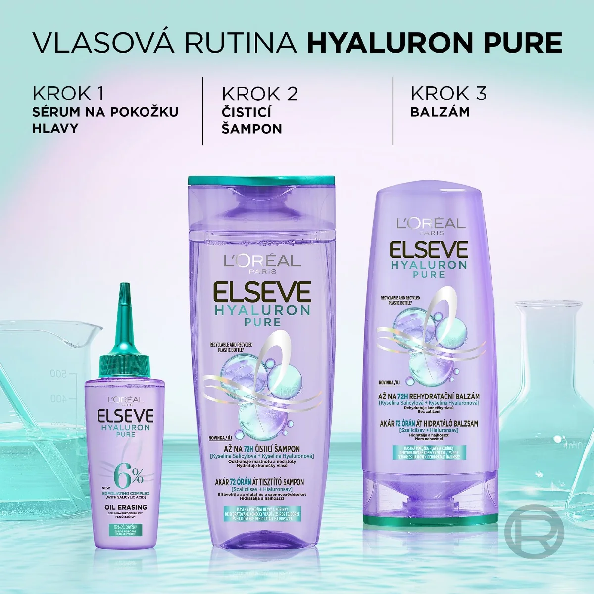 Loréal Paris Elseve Hyaluron Pure hydratační balzám na vlasy 300 ml