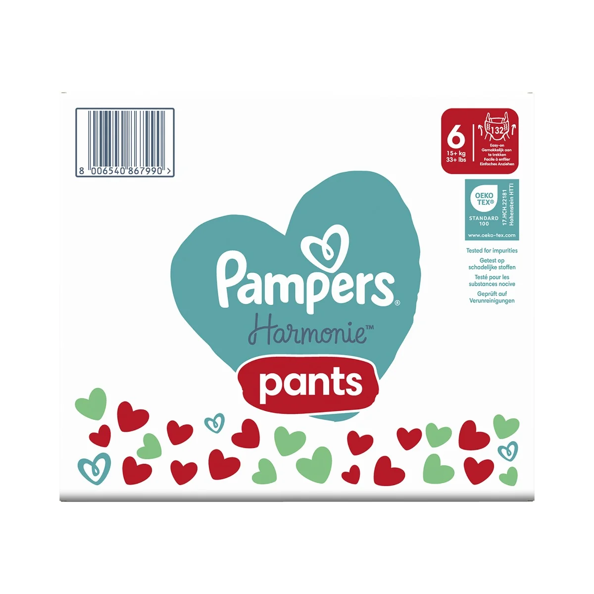 Pampers Harmonie vel. 6 15+ kg kalhotkové plenky 132 ks