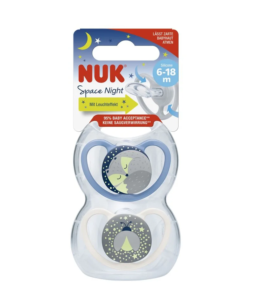 NUK Dudlík Space Night 6-18m box 2 ks