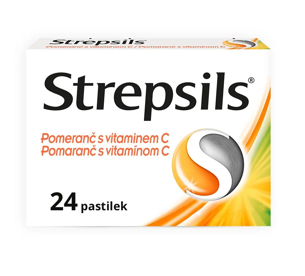 Strepsils Pomeranč s vitaminem C 24 pastilek