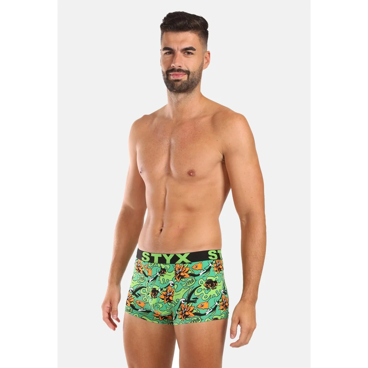 Styx Pánské boxerky art sportovní guma tropic (G1557) XL 