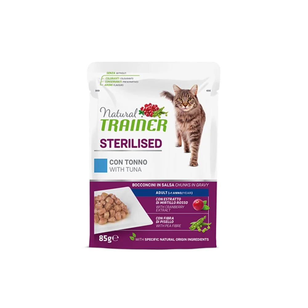 Natural Trainer Sterilised tuňák kapsička 85 g