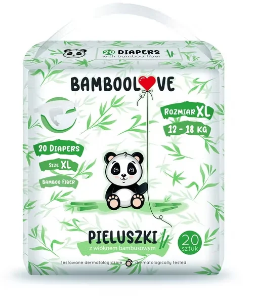 Bamboolove Pleny jednorázové Bambus vel. XL 12-18 kg 20 ks