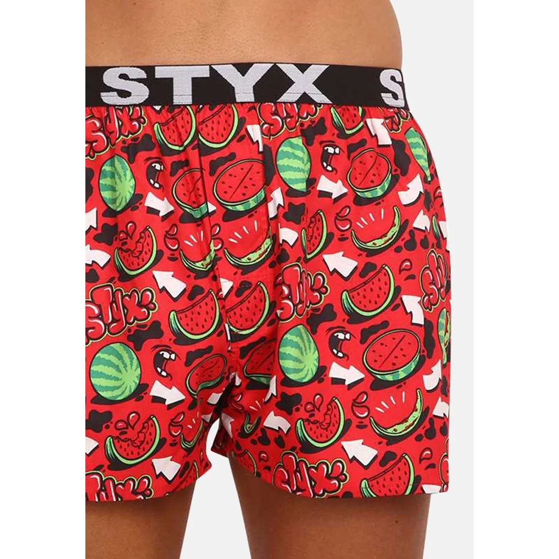 Styx Pánské trenky art sportovní guma melouny (B1459) XL 