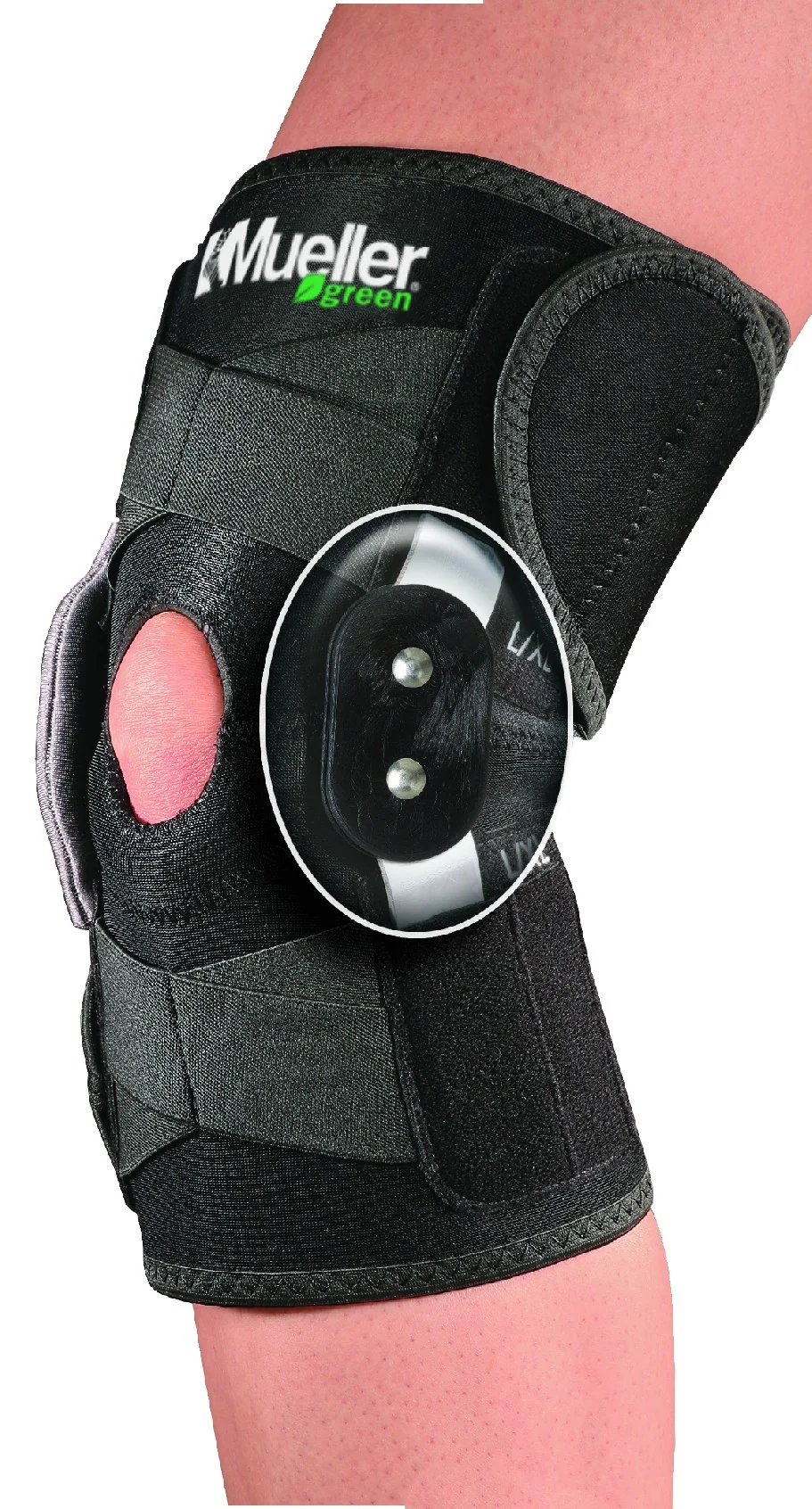 Mueller Sports Medicine Green Adjustable Hinged Knee Brace, ortéza na koleno, uni 