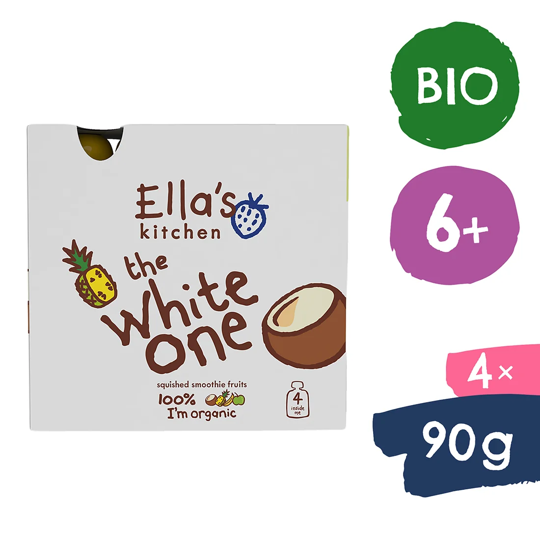 Ellas Kitchen BIO White One Ovocné pyré s melounem 6m+ kapsičky 4x90 g