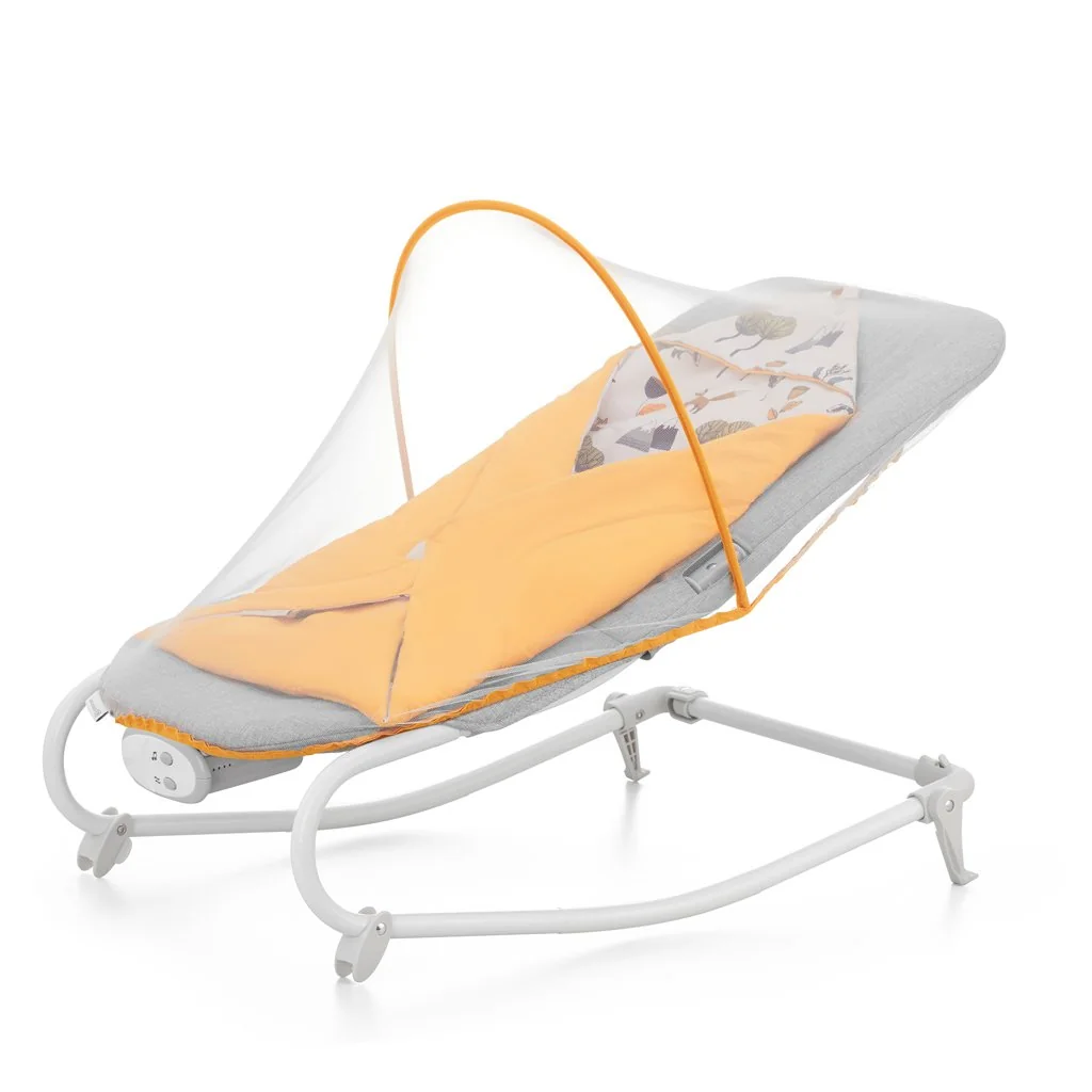 Kinderkraft Houpátko vibrující s melodií Felio 2 Forest Yellow 0m+, do 9 kg 