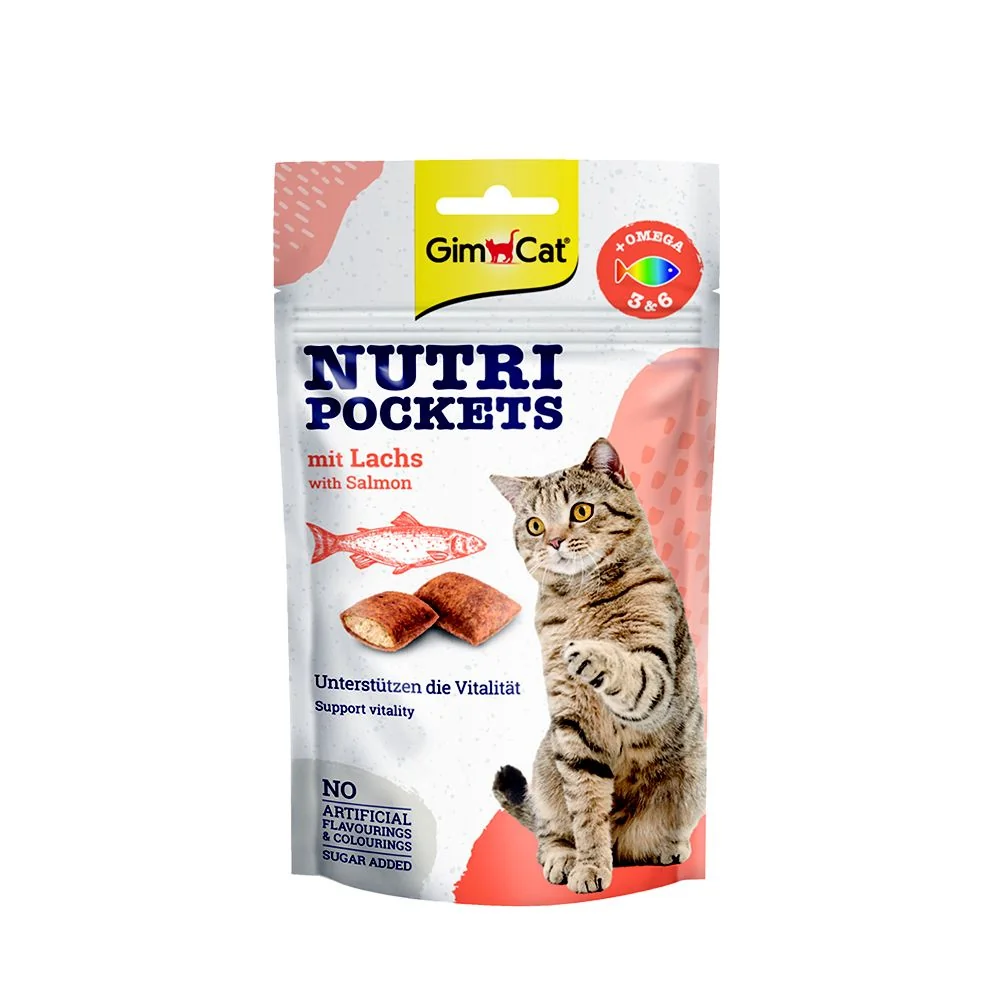 GimCat Nutri pockets s lososem 60 g