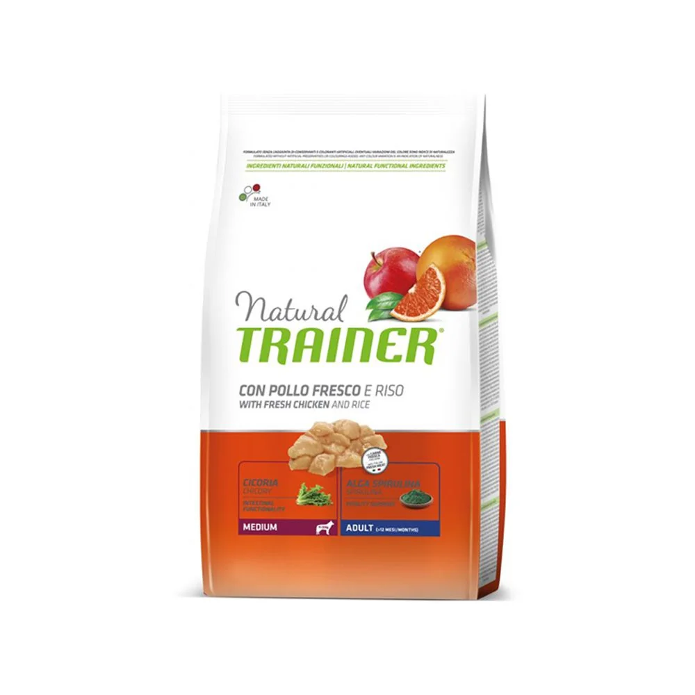 Natural Trainer Medium čerstvé kuře granule 12 kg