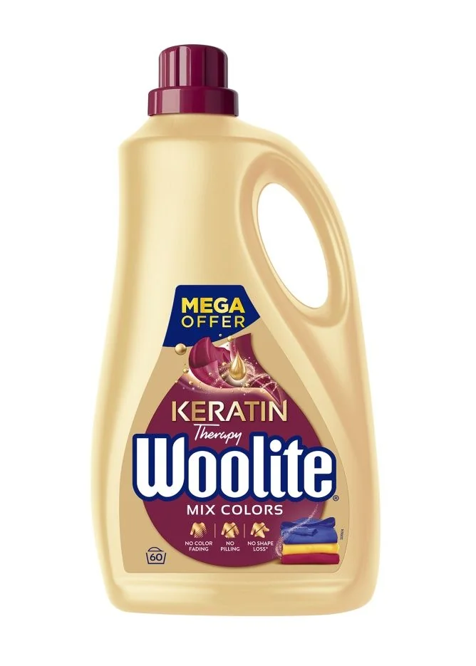 Woolite Keratin Tekutý prací prostředek na barevné prádlo 3,6 l