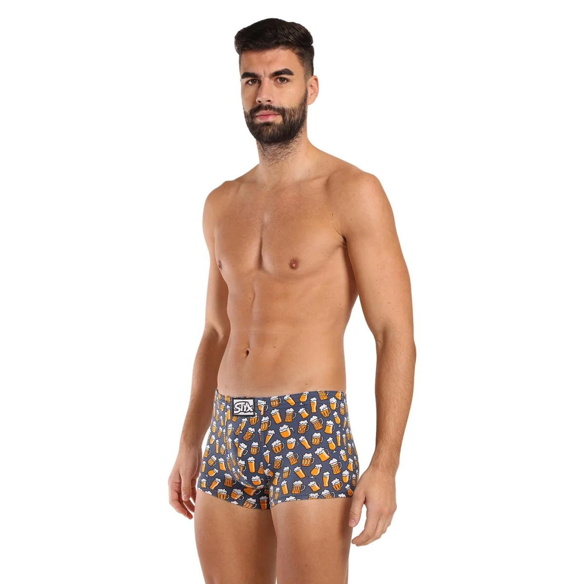 Styx Pánské boxerky art klasická guma pivo (Q1357) XL 