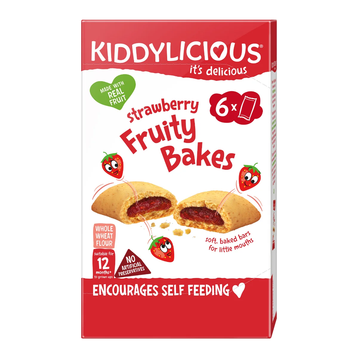 Kiddylicious Koláčky s jablečno-jahodovou náplní 6x22 g