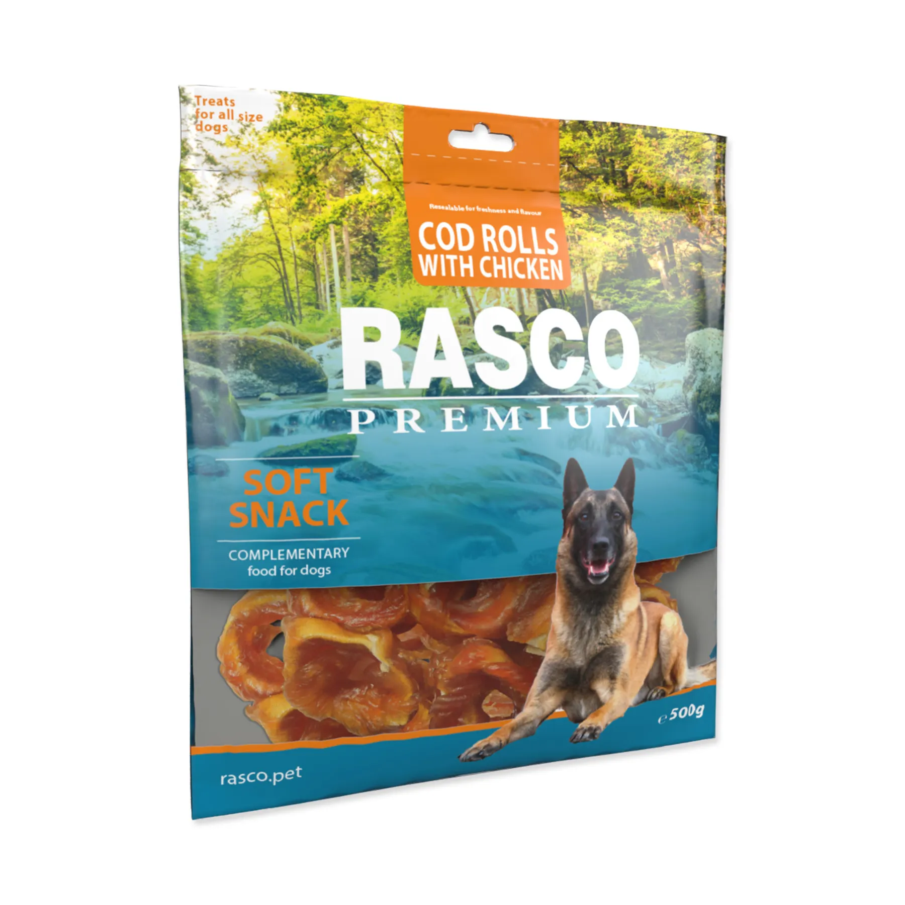 Rasco Premium Tresčí rolky obalené kuřecím 500 g