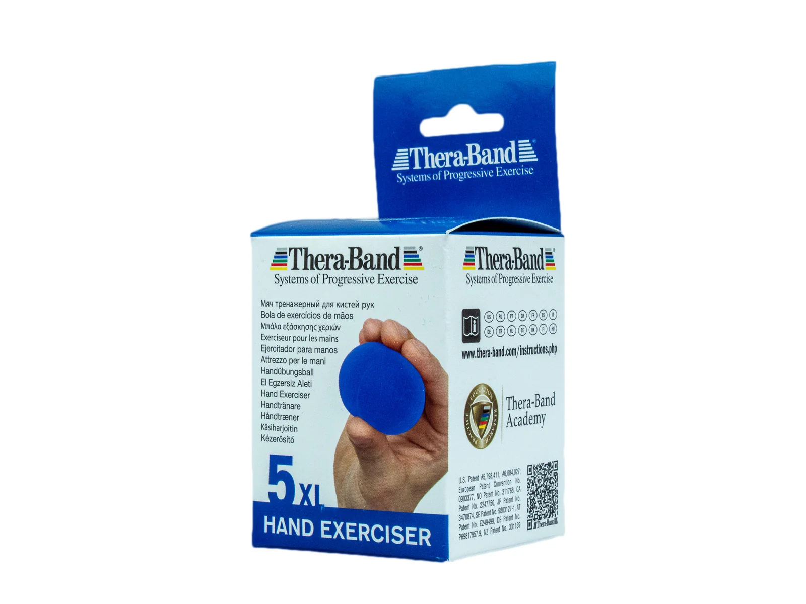 Thera-Band Hand Exerciser XL - posilovač rukou gelové vajíčko modré - tvrdé