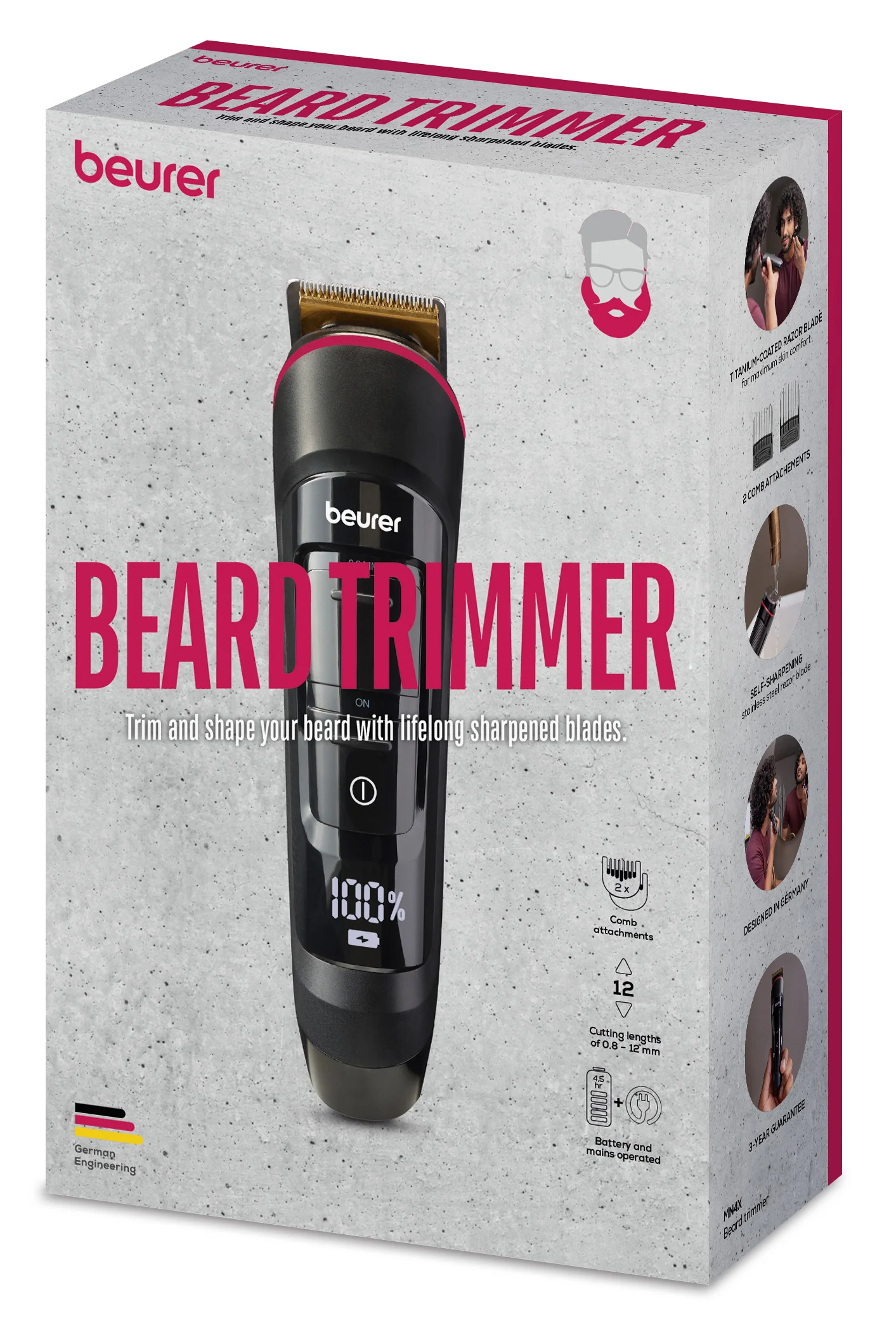 Beurer MN4X Beard Trimmer zastřihovač vousů