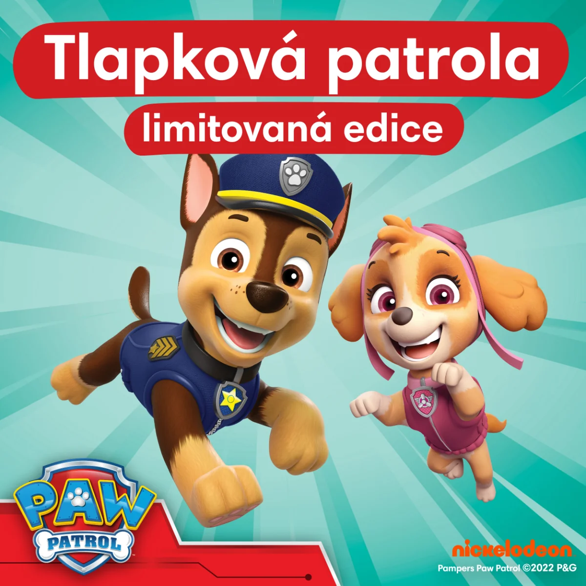 Pampers Pants vel. 5 carry pack paw patrol 12-17 kg plenkové kalhotky 66 ks